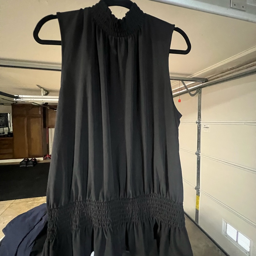 White House Black Market Black Sleeveless Blouse